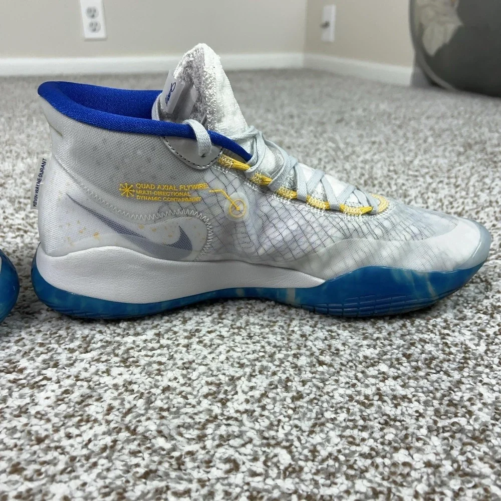 Nike Shoes Mens Size 11 White Zoom KD 12 Warriors Basketball Mid Top Sneakers
